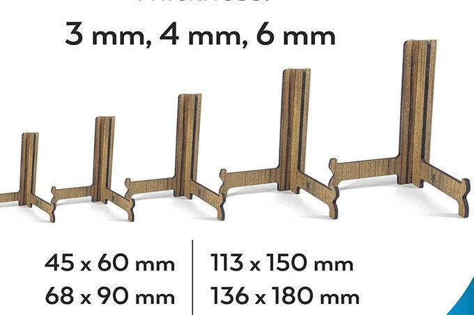Intra απο ξύλο plywood 3mm-4mm πάχος 6 Szs Easel Stand, Photo Frame Stand Δίασταση 20x30 cm INTRAFABR-37888089