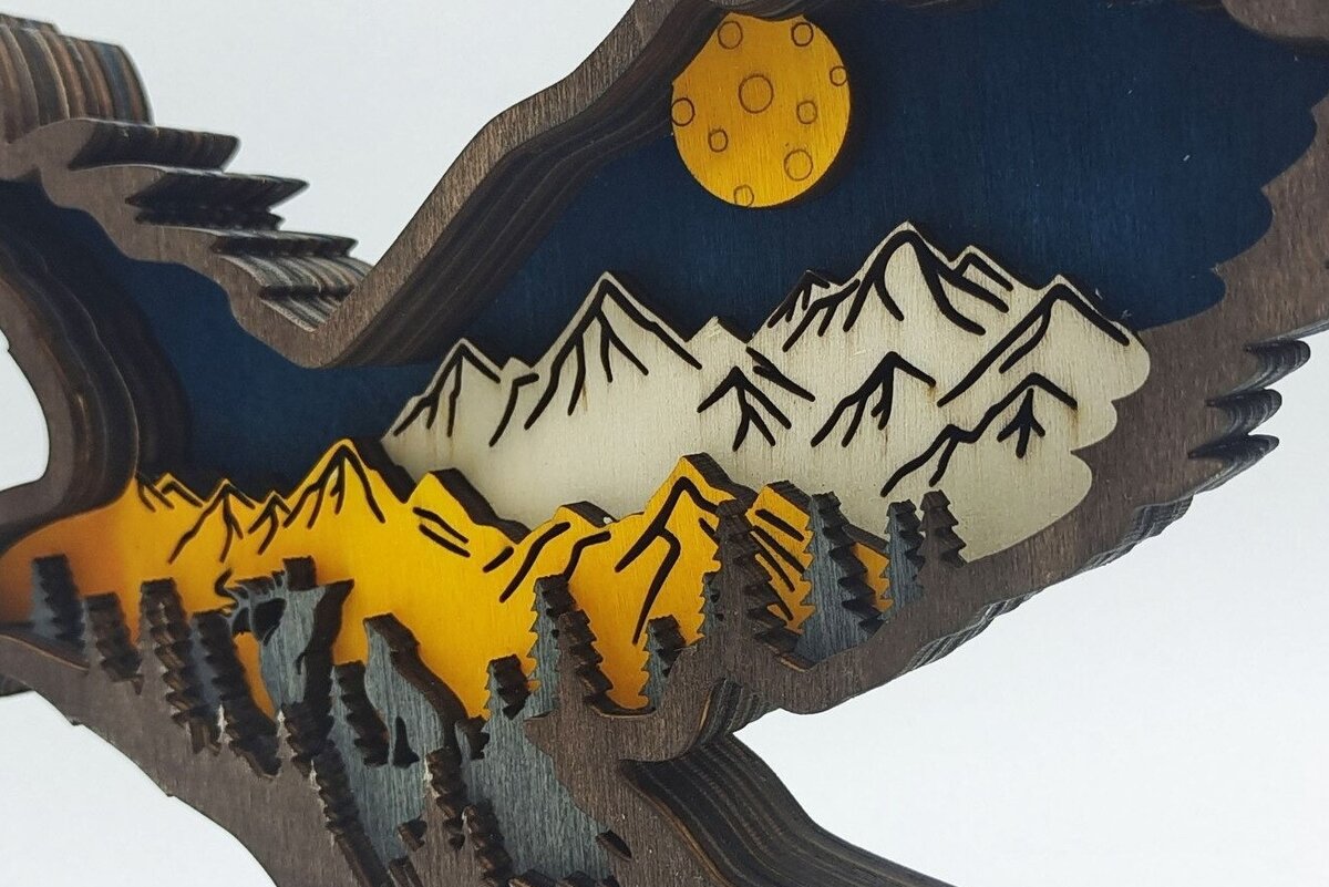 Σετ των 3 Intra απο ξύλο plywood 3mm-4mm πάχος Χριστουγεννιάτικο Στολίδι 6 Ξύλινα Ζώα Δίασταση 8x8 cm INTRAFABR-51131488