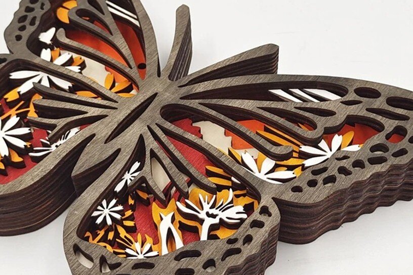 Σετ των 3 Intra απο ξύλο plywood 3mm-4mm πάχος 6 Ξύλινο Χριστουγεννιάτικο Στολίδι με Ζώα Δίασταση 8x8 cm INTRAFABR-53674933