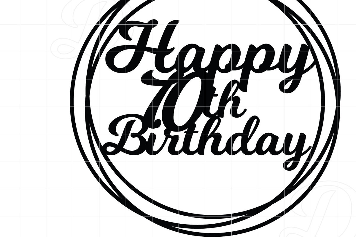 Intra απο ξύλο plywood 3mm-4mm πάχος 70 Happy Birthday Cake Topper Δίασταση 15x15 cm INTRAFABR-12654336