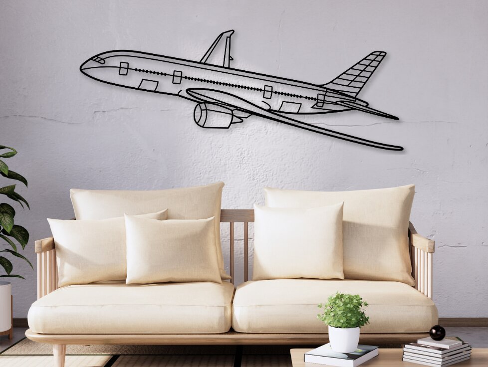 Σετ των 2 Intra απο ξύλο plywood 3mm-4mm πάχος 787 Διάνυσμα αεροσκαφών, αεροπλάνο Δίασταση 15x15 cm INTRAFABR-109755245