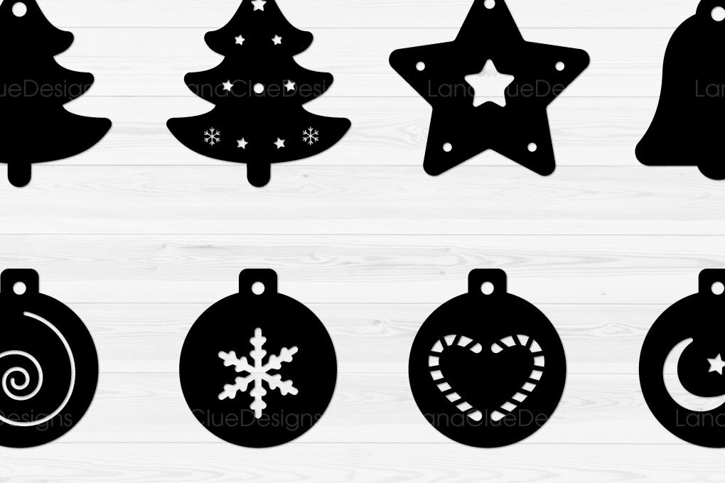 Σετ των 2 Intra απο ξύλο plywood 3mm-4mm πάχος 8 Ετικέτες χριστουγεννιάτικων δώρων Cut  Δίασταση 15x15 cm INTRAFABR-69567733