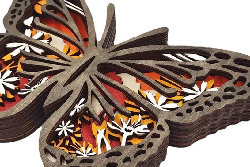 Σετ των 3 Intra απο ξύλο plywood 3mm-4mm πάχος Χριστουγεννιάτικο Στολίδι 8 Ξύλινα Ζώα Δίασταση 8x8 cm INTRAFABR-53677358