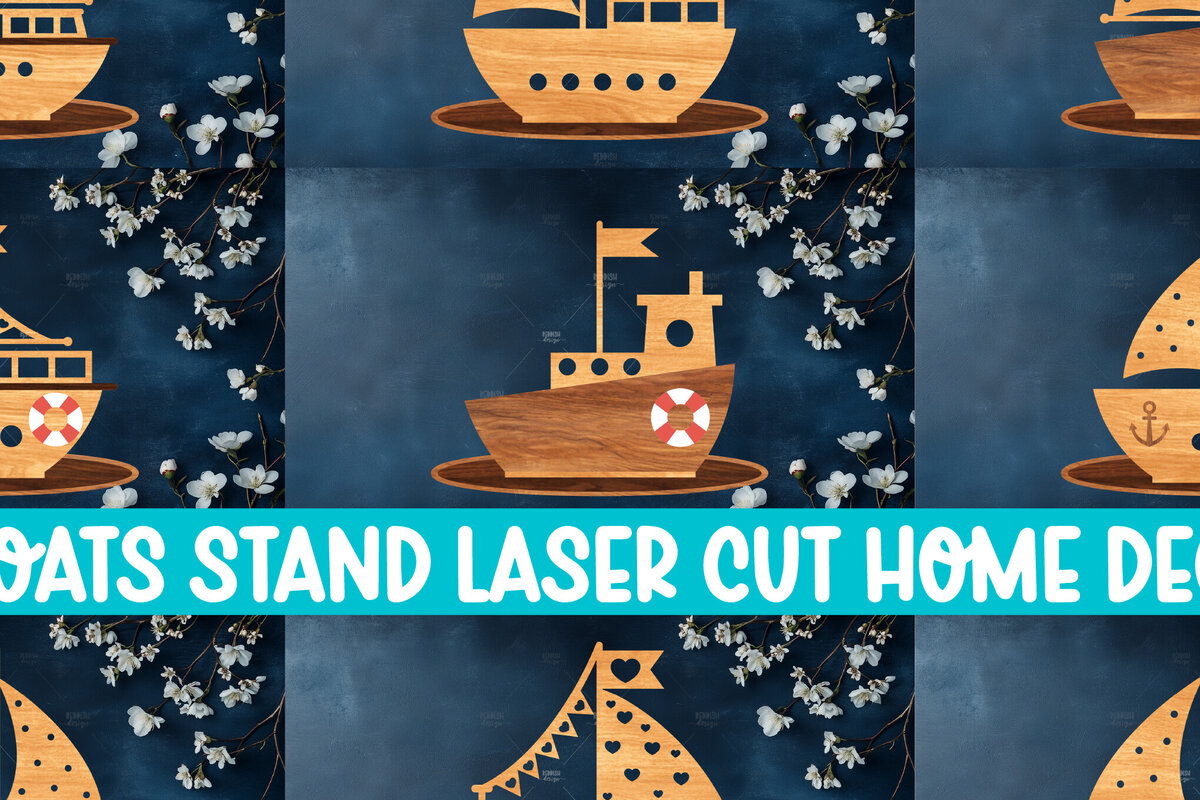 Σετ των 2 Intra απο ξύλο plywood 3mm-4mm πάχος 9 Boat Διακόσμηση σπιτιού Δίασταση 15x15 cm INTRAFABR-118598842