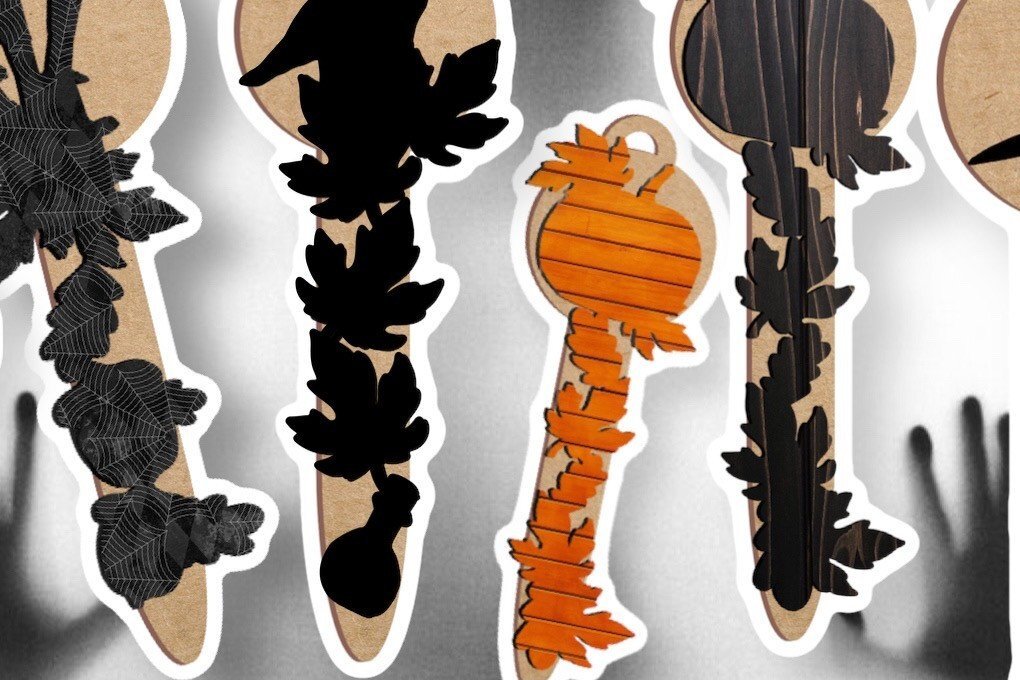 Intra απο ξύλο plywood 3mm-4mm πάχος 9 Halloween Magic Keys Craft Δίασταση 2048x2732 cm INTRAFABR-37699837