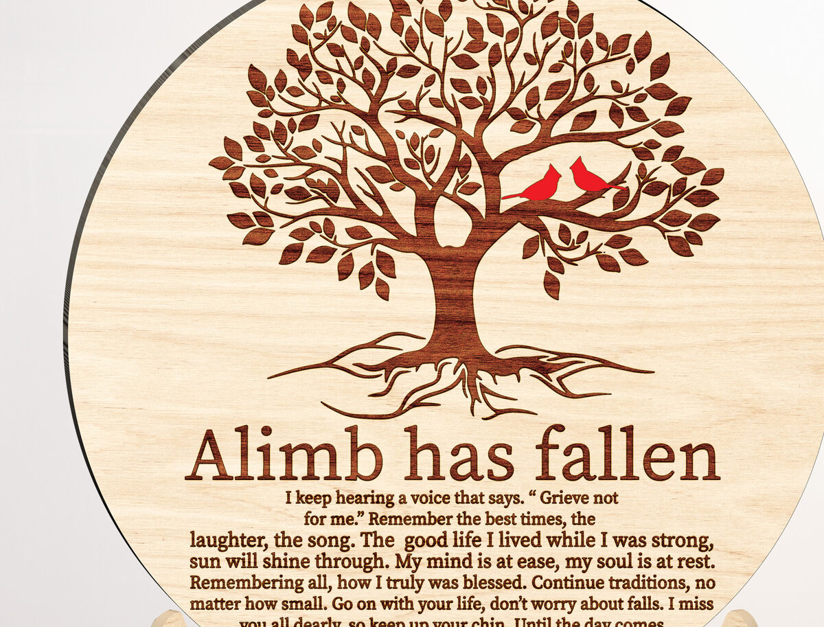 Σετ των 2 Intra απο ξύλο plywood 3mm-4mm πάχος Ένα άκρο έπεσε από το οικογενειακό δέντρο Δίασταση 15x15 cm INTRAFABR-100246841