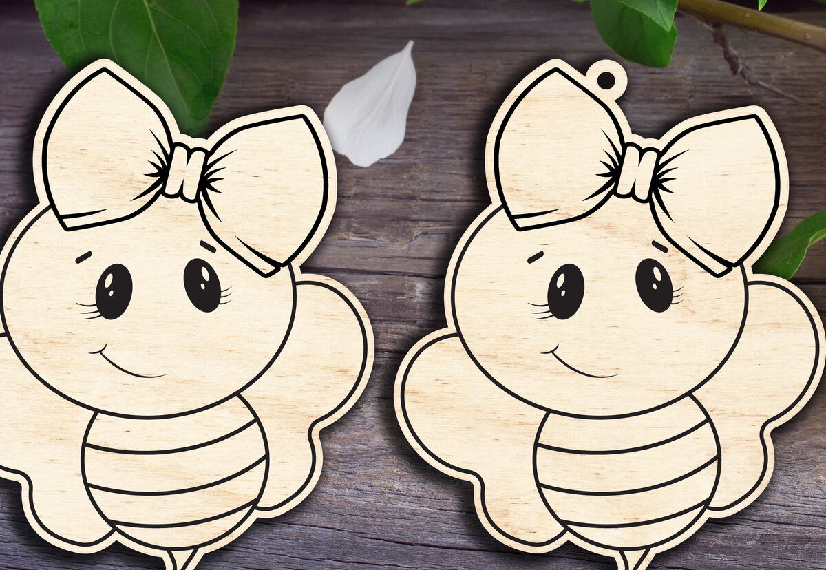 Intra απο ξύλο plywood 3mm-4mm πάχος Μια μικρή μέλισσα Δίασταση 15x15 cm INTRAFABR-29977746