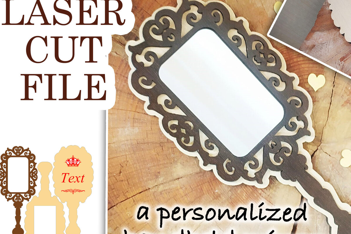 Σετ των 2 Intra απο ξύλο plywood 3mm-4mm πάχος A Personalized Handheld Mirror, Δίασταση 110x110 cm INTRAFABR-108364242