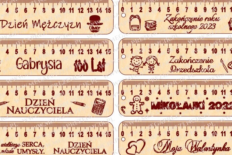 Intra απο ξύλο plywood 3mm-4mm πάχος Ένας χάρακας με όνομα για όλες τις περιπτώσεις Δίασταση 30x20 cm INTRAFABR-40590984