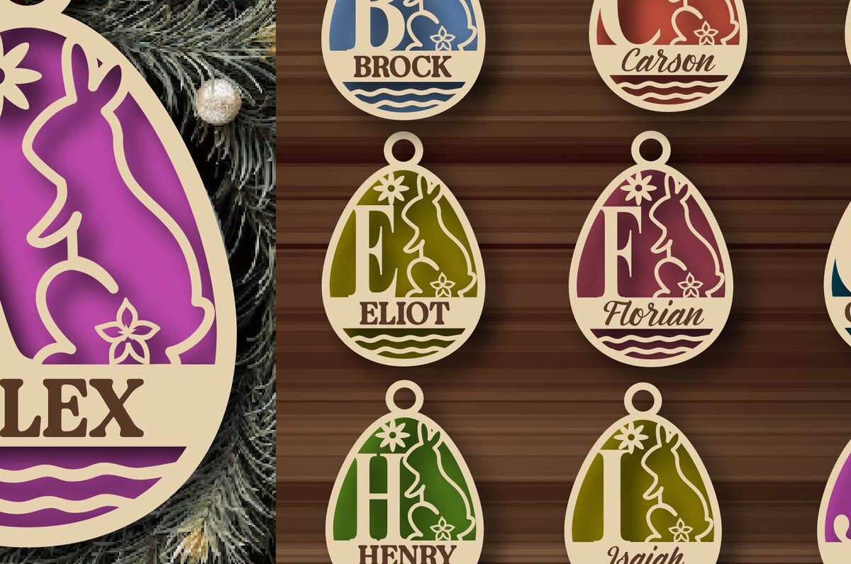 Intra απο ξύλο plywood 3mm-4mm πάχος Α-Ω Τελευταία ονομασία Πασχαλινά αυγά Δίασταση 20x30 cm INTRAFABR-112535998