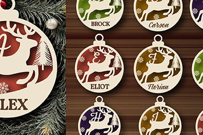 Intra απο ξύλο plywood 3mm-4mm πάχος A-Z Name , Christmas Ball Δίασταση 20x30 cm INTRAFABR-108604773