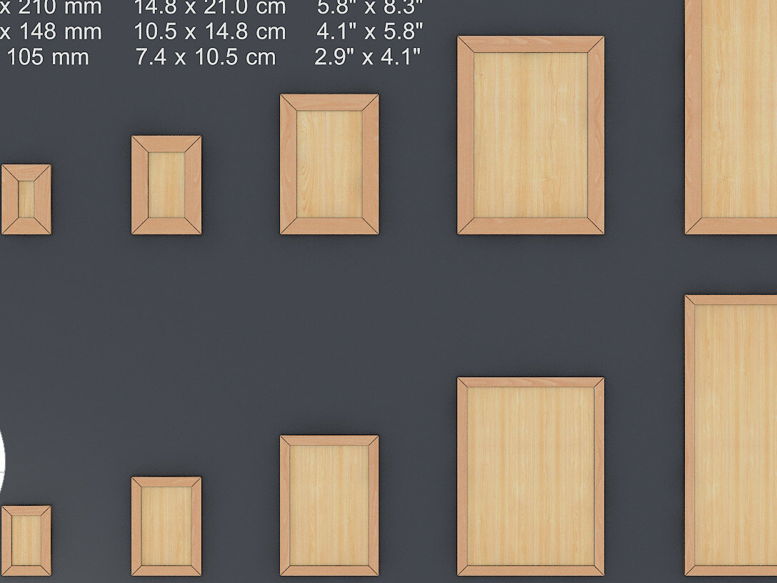 Intra απο ξύλο plywood 3mm-4mm πάχος Μεγέθη A3-A4-A5-A6-A7 Πλαίσιο Δίασταση 30x20 cm INTRAFABR-64956136