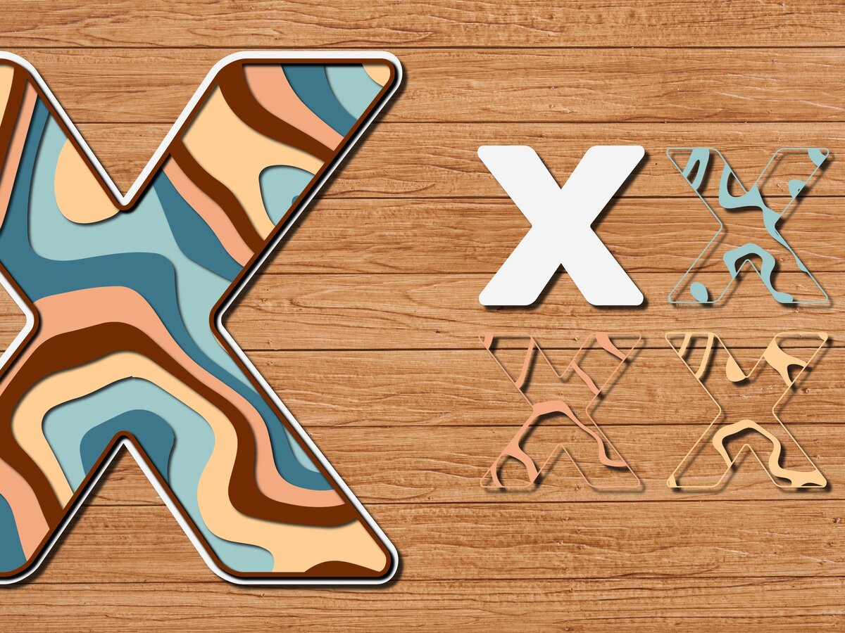 Intra απο ξύλο plywood 3mm-4mm πάχος ABCD Alphabet PaperCut 3D Δίασταση 15x15 cm INTRAFABR-41192909