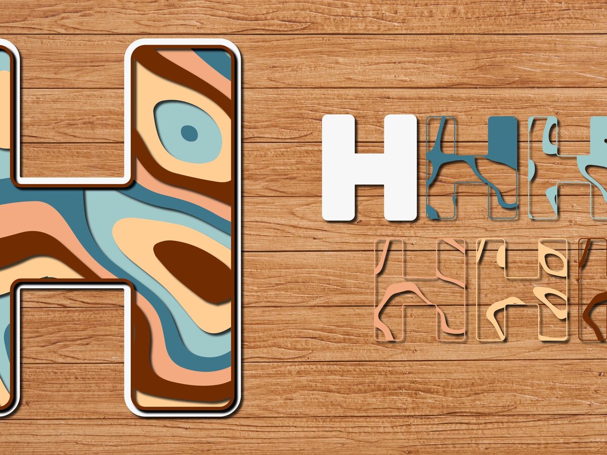 Σετ των 2 Intra απο ξύλο plywood 3mm-4mm πάχος ABCD Alphabet PaperCut 3D Δίασταση 15x15 cm INTRAFABR-41190682