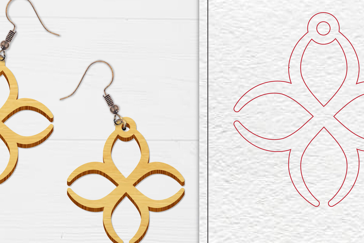 Σετ των 3 Intra απο ξύλο plywood 3mm-4mm πάχος Αφηρημένη κελτική Δίασταση 3x3 cm INTRAFABR-100101202