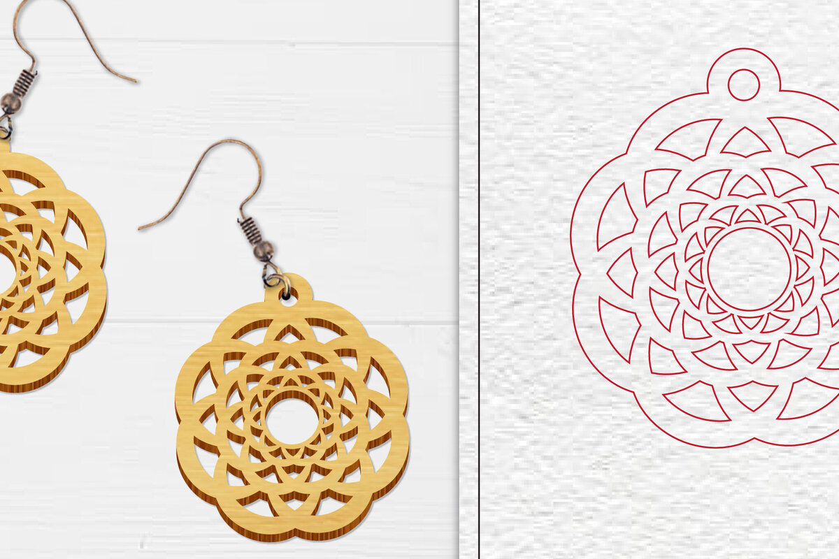 Σετ των 3 Intra απο ξύλο plywood 3mm-4mm πάχος Αφηρημένη κελτική Δίασταση 3x3 cm INTRAFABR-100101291