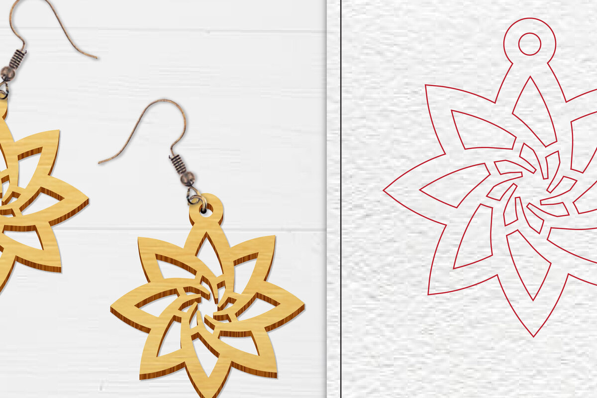 Σετ των 3 Intra απο ξύλο plywood 3mm-4mm πάχος Αφηρημένη κελτική Δίασταση 3x3 cm INTRAFABR-100101342