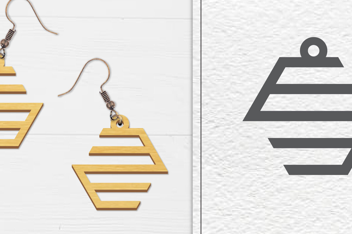 Σετ των 3 Intra απο ξύλο plywood 3mm-4mm πάχος Αφηρημένη κελτική Δίασταση 3x3 cm INTRAFABR-100558065