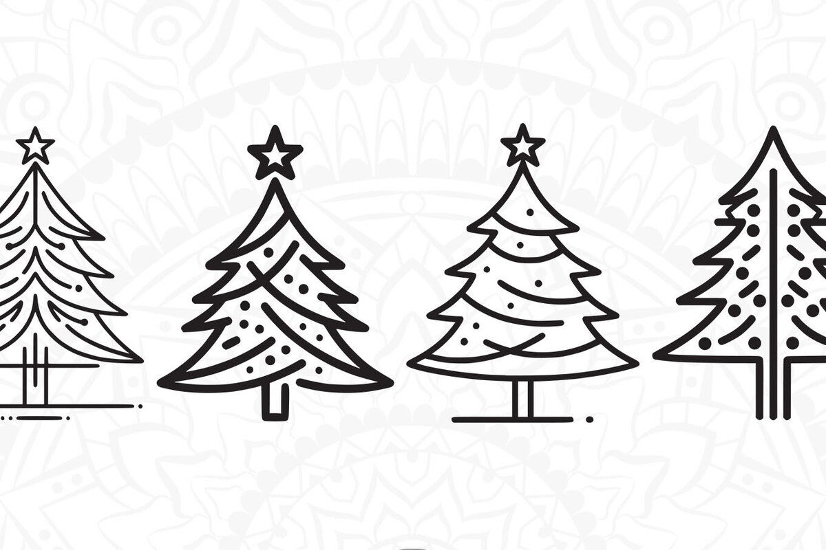 Σετ των 2 Intra απο ξύλο plywood 3mm-4mm πάχος Αφηρημένα χριστουγεννιάτικα δέντρα κομμένα Δίασταση 15x15 cm INTRAFABR-100439678