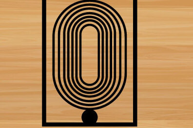 Intra απο ξύλο plywood 3mm-4mm πάχος Αφηρημένοτέχνης μεταλλικών τοίχων Δίασταση 40x40 cm INTRAFABR-69584527