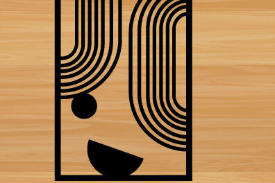 Intra απο ξύλο plywood 3mm-4mm πάχος Αφηρημένοτέχνης μεταλλικών τοίχων Δίασταση 40x40 cm INTRAFABR-69584580