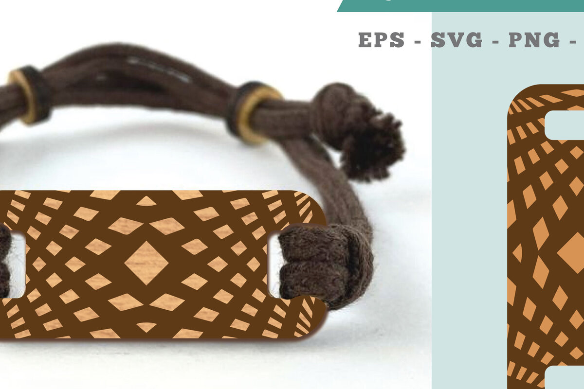 Σετ των 3 Intra απο ξύλο plywood 3mm-4mm πάχος Αφηρημένο μοτίβο βραχιόλι κοπής με λέιζερ Δίασταση 5x5 cm INTRAFABR-106404128