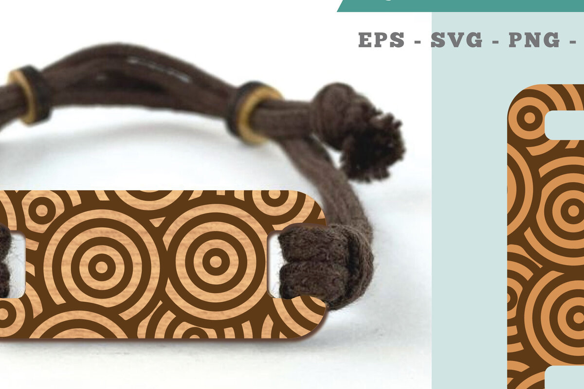 Σετ των 3 Intra απο ξύλο plywood 3mm-4mm πάχος Αφηρημένο μοτίβο βραχιόλι κοπής με λέιζερ Δίασταση 5x5 cm INTRAFABR-106404320