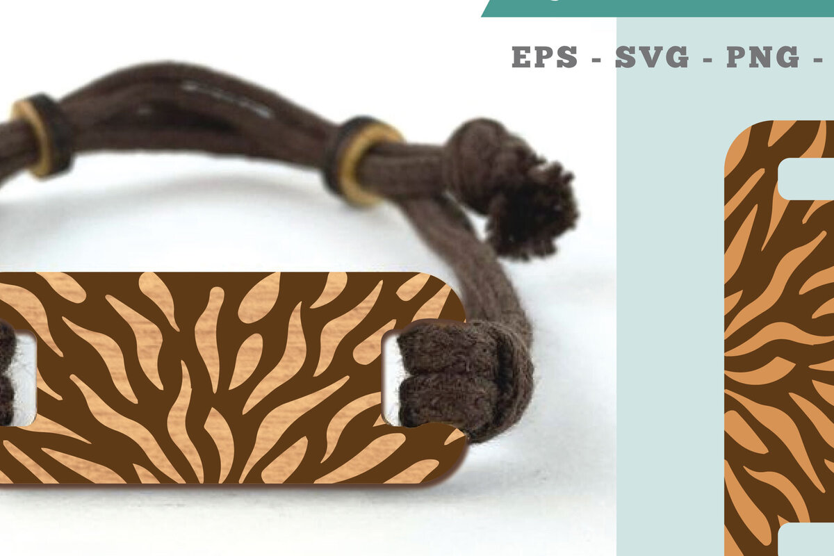 Σετ των 3 Intra απο ξύλο plywood 3mm-4mm πάχος Αφηρημένο μοτίβο βραχιόλι κοπής με λέιζερ Δίασταση 5x5 cm INTRAFABR-105089215