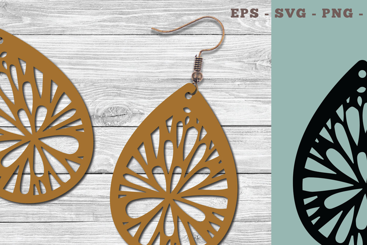 Σετ των 3 Intra απο ξύλο plywood 3mm-4mm πάχος Αφηρημένα μοτίβα σκουλαρίκια κομμένα με λέιζερ Δίασταση 3x3 cm INTRAFABR-103776552