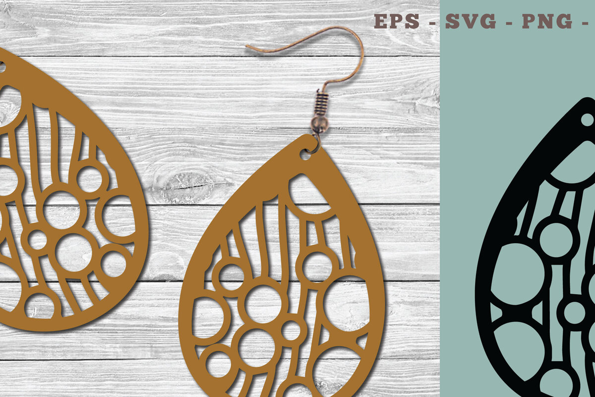 Σετ των 3 Intra απο ξύλο plywood 3mm-4mm πάχος Αφηρημένα μοτίβα σκουλαρίκια κομμένα με λέιζερ Δίασταση 3x3 cm INTRAFABR-103776589