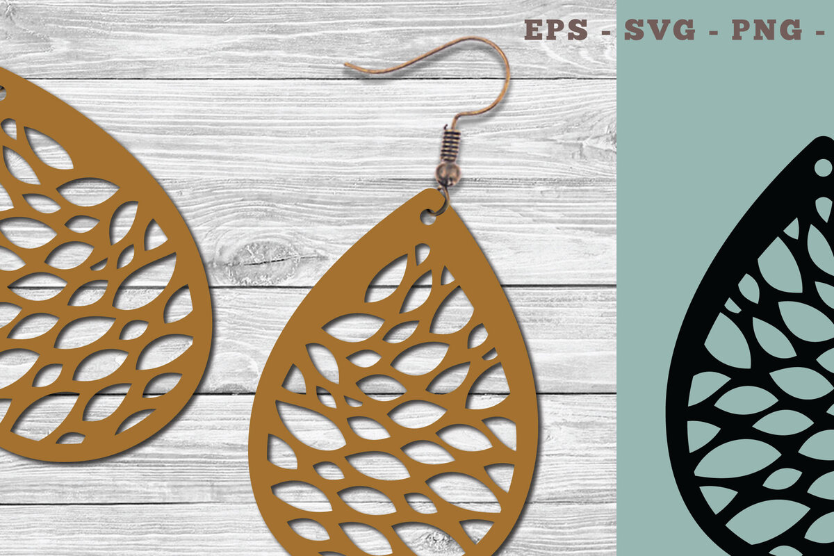 Σετ των 3 Intra απο ξύλο plywood 3mm-4mm πάχος Αφηρημένα μοτίβα σκουλαρίκια κομμένα με λέιζερ Δίασταση 3x3 cm INTRAFABR-103776518