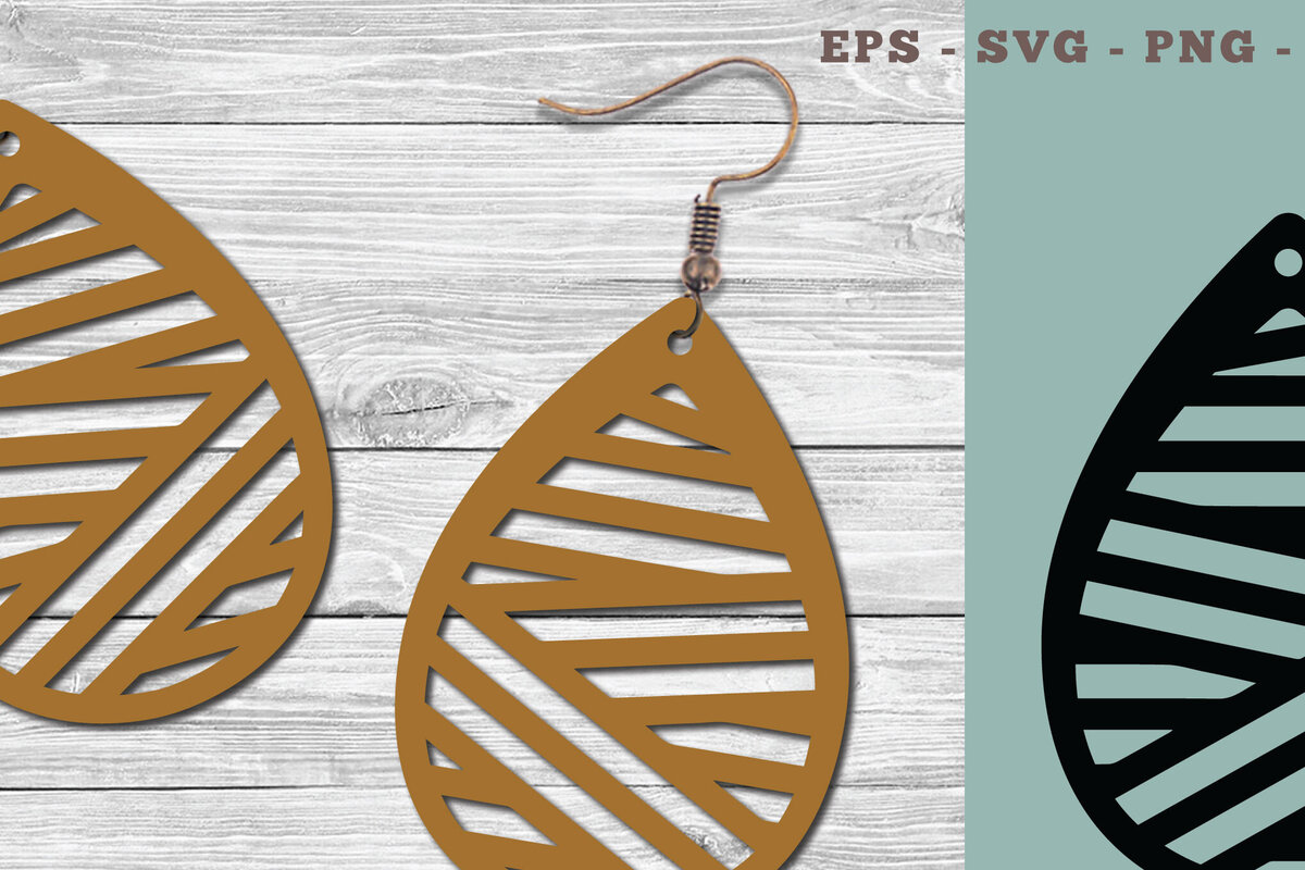 Σετ των 3 Intra απο ξύλο plywood 3mm-4mm πάχος Αφηρημένα μοτίβα σκουλαρίκια κομμένα με λέιζερ Δίασταση 3x3 cm INTRAFABR-103775535