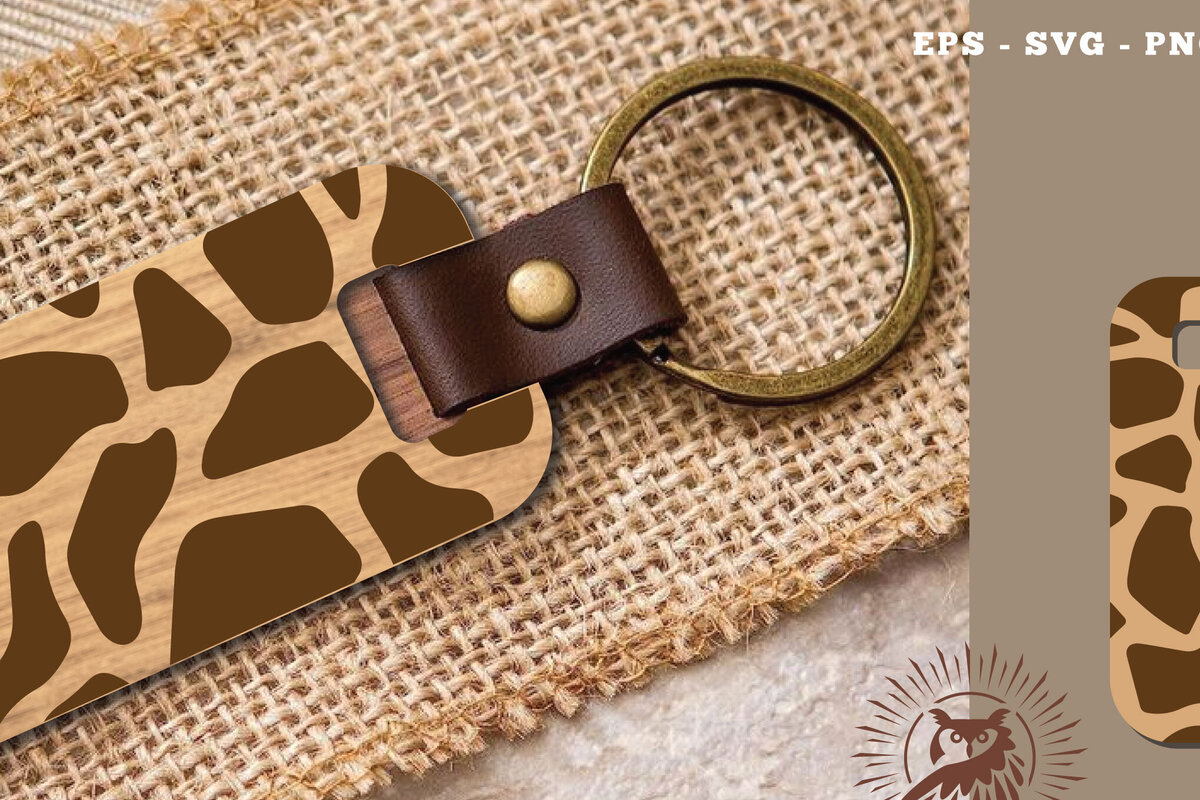 Σετ των 3 Intra απο ξύλο plywood 3mm-4mm πάχος Αφηρημένη μπρελόκ με μοτίβο 5 Δίασταση 6x6 cm INTRAFABR-115706439