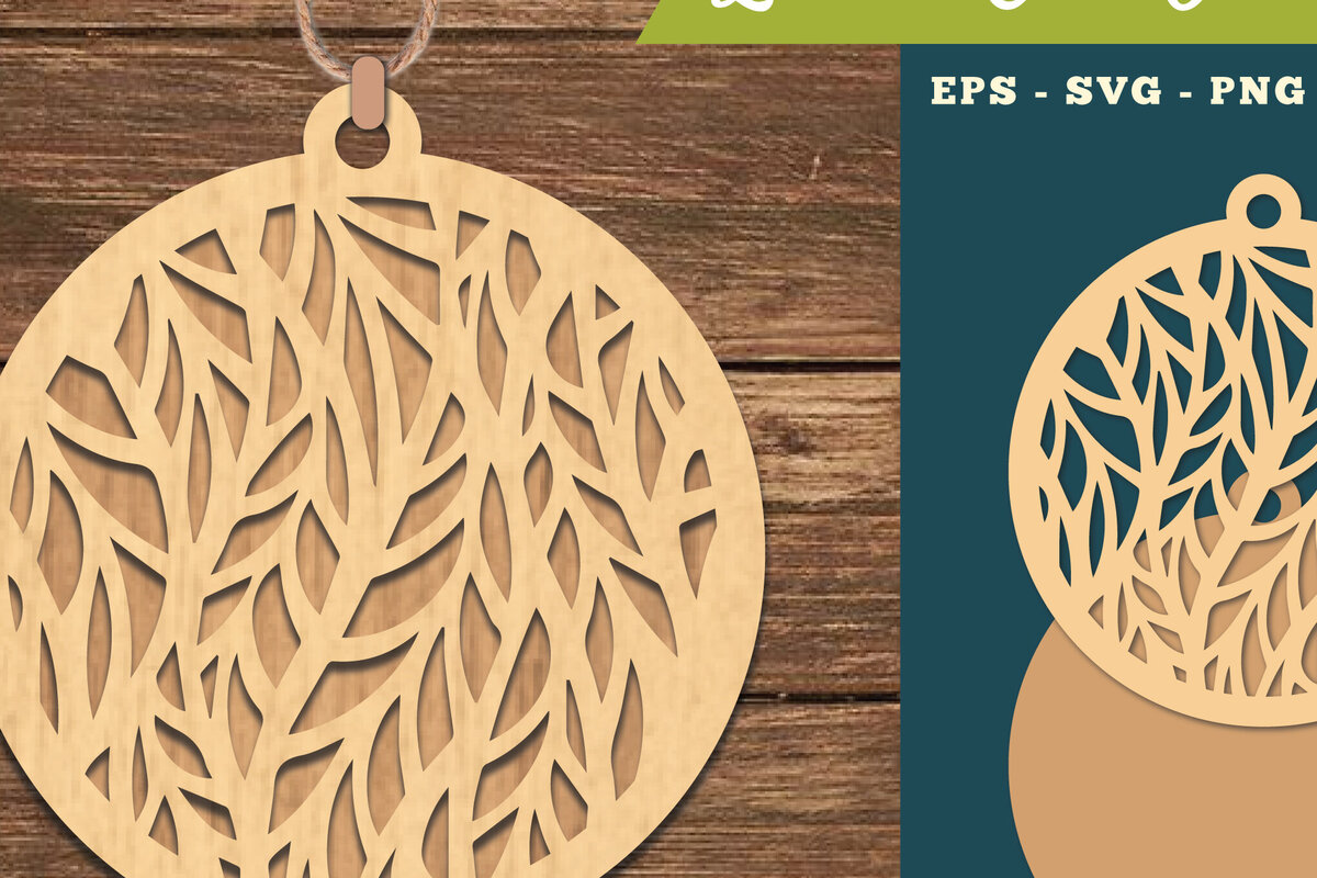 Σετ των 3 Intra απο ξύλο plywood 3mm-4mm πάχος Αφηρημένο μοτίβο κοπής με λέιζερ στολίδι Δίασταση 8x8 cm INTRAFABR-111468226