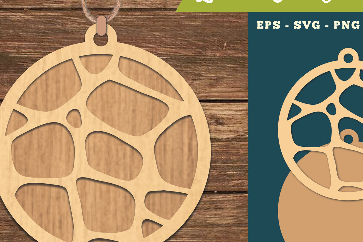 Σετ των 3 Intra απο ξύλο plywood 3mm-4mm πάχος Αφηρημένο μοτίβο κοπής με λέιζερ στολίδι Δίασταση 8x8 cm INTRAFABR-111468066