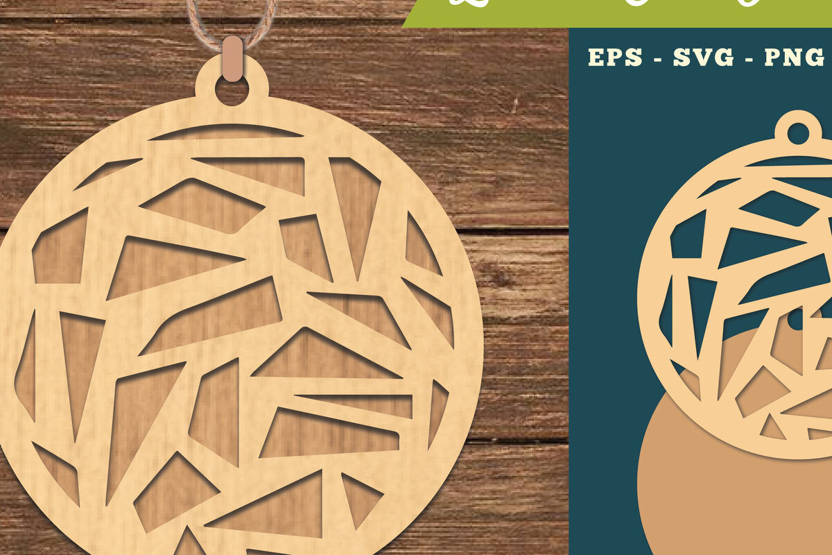 Σετ των 3 Intra απο ξύλο plywood 3mm-4mm πάχος Αφηρημένο μοτίβο κοπής με λέιζερ στολίδι Δίασταση 8x8 cm INTRAFABR-111467999