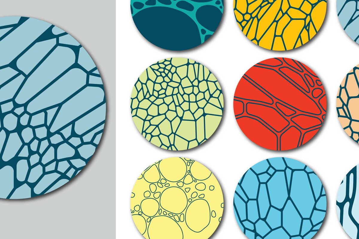 Σετ των 3 Intra απο ξύλο plywood 3mm-4mm πάχος Keychain Abstract Patterns Δίασταση 6x6 cm INTRAFABR-69313124