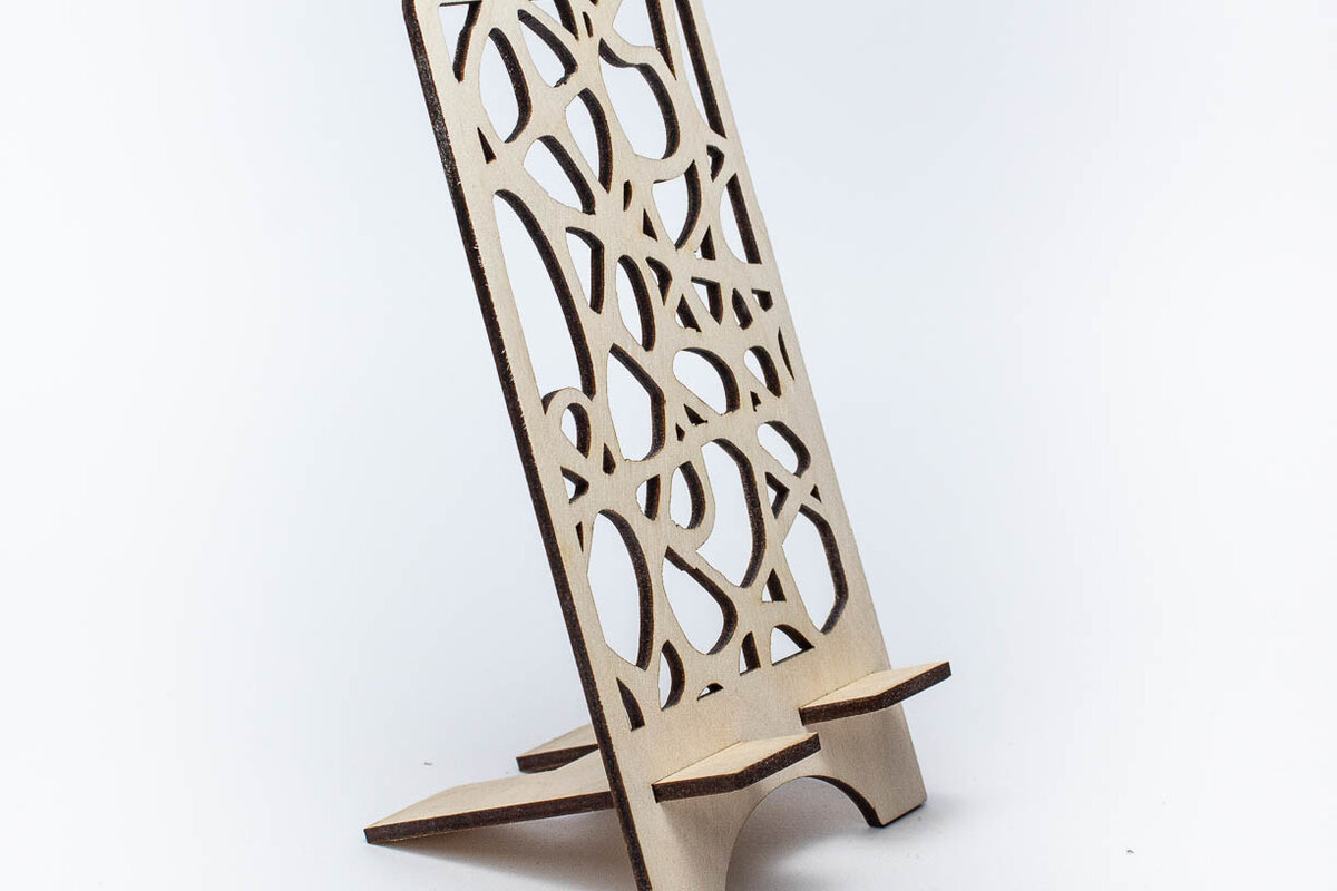 Intra απο ξύλο plywood 3mm-4mm πάχος Αφηρημένη βάση τηλεφώνου Δίασταση 30x20 cm INTRAFABR-66104539