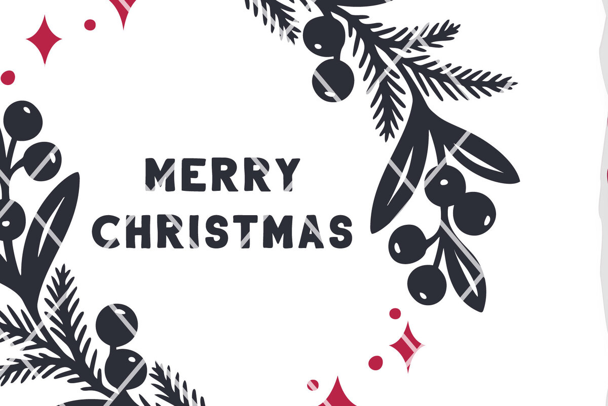 Σετ των 3 Intra απο ξύλο plywood 3mm-4mm πάχος Ακρυλική στρογγυλή ταμπέλα Merry Christmas Δίασταση 6x6 cm INTRAFABR-19995197