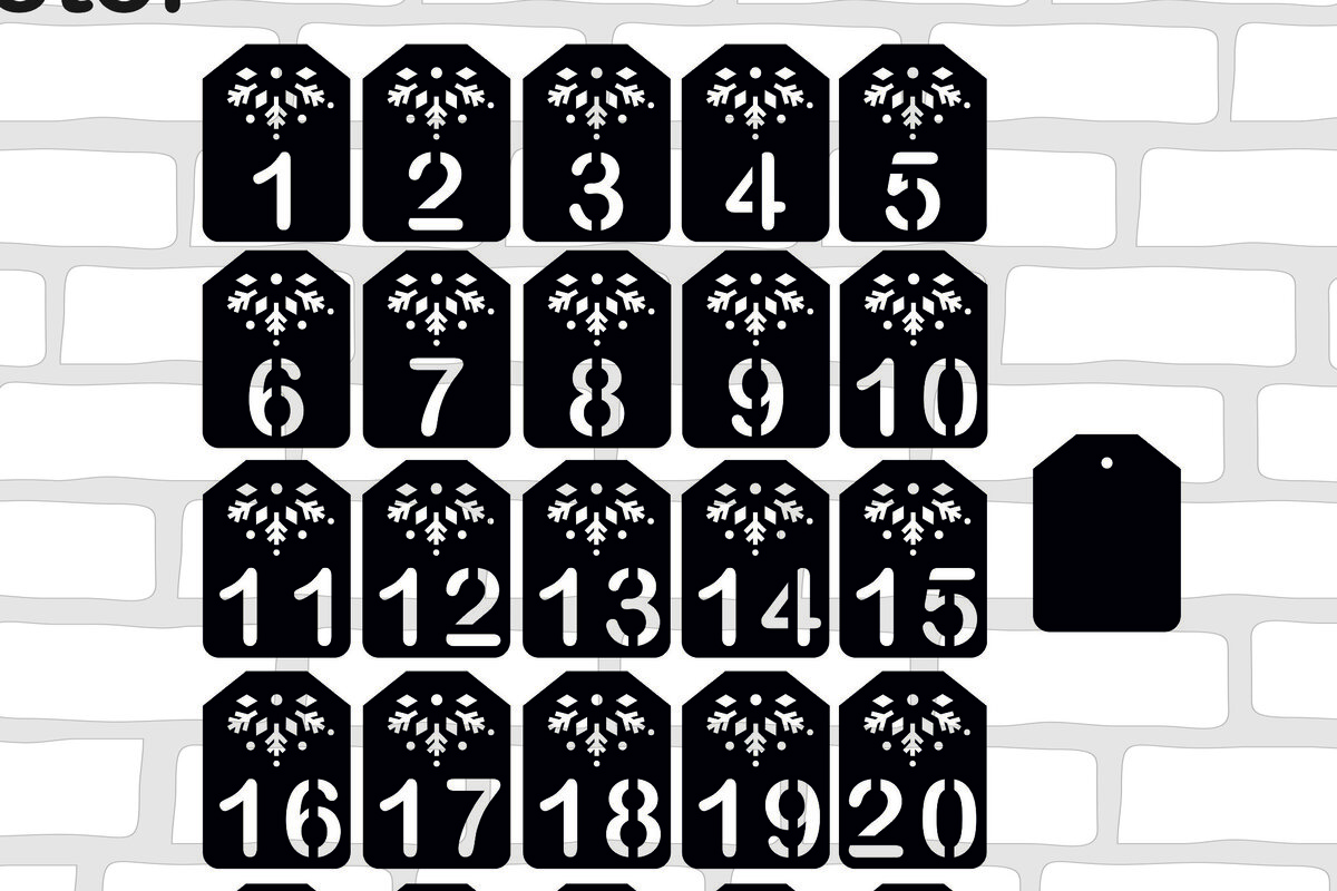 Σετ των 3 Intra απο ξύλο plywood 3mm-4mm πάχος Ετικέτες Αριθμών Ημερολογίου Advent Δίασταση 15x15 cm INTRAFABR-19747671