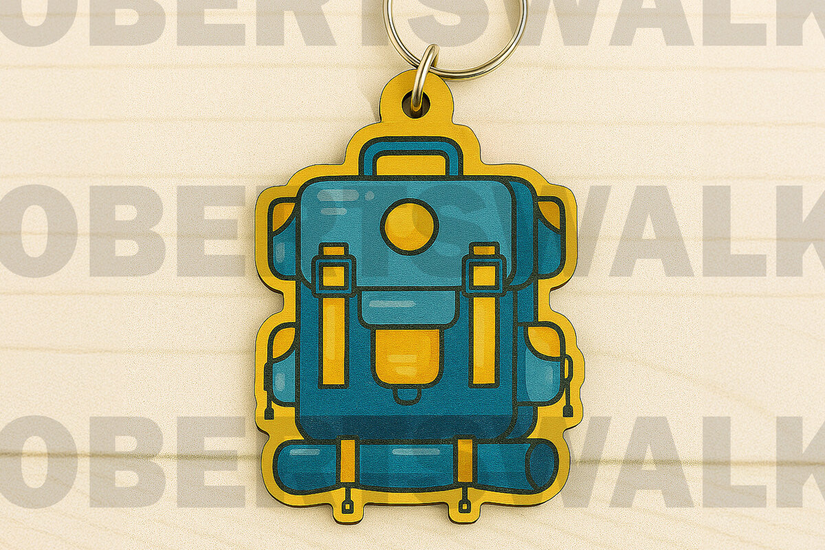 Σετ των 3 Intra απο ξύλο plywood 3mm-4mm πάχος Μπρελόκ Adventure Backpack Δίασταση 3x3 cm INTRAFABR-123666125