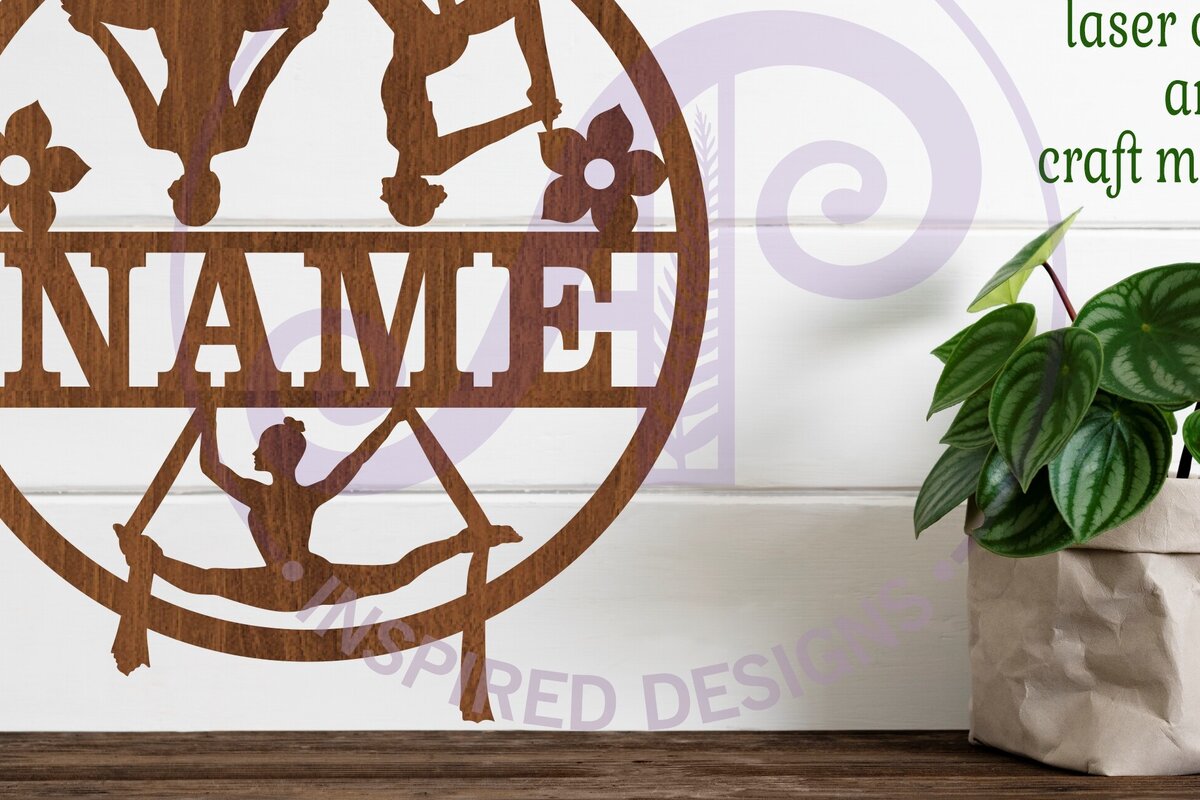 Σετ των 3 Intra απο ξύλο plywood 3mm-4mm πάχος Aerial Yoga Γυναικείο Σήμα  Δίασταση 6x6 cm INTRAFABR-88094754