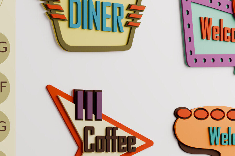 Intra απο ξύλο plywood 3mm-4mm πάχος Αισθητική ρετρό επιγραφή Vintage Decor  Δίασταση 40x40 cm INTRAFABR-106063568