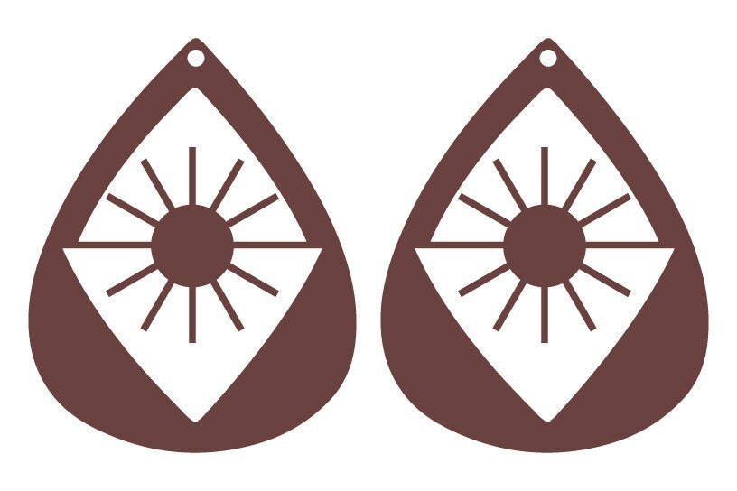 Σετ των 3 Intra απο ξύλο plywood 3mm-4mm πάχος Αφρικανικά σκουλαρίκια, , κοσμήματα Δίασταση 3x3 cm INTRAFABR-36754410