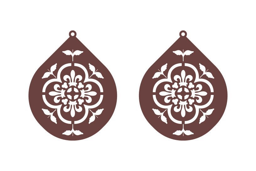 Σετ των 3 Intra απο ξύλο plywood 3mm-4mm πάχος Αφρικανικά σκουλαρίκια, , κοσμήματα Δίασταση 3x3 cm INTRAFABR-36754431