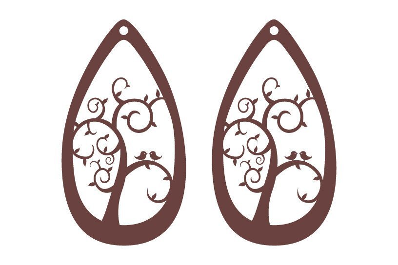 Σετ των 3 Intra απο ξύλο plywood 3mm-4mm πάχος Αφρικανικά σκουλαρίκια, , κοσμήματα Δίασταση 3x3 cm INTRAFABR-36754214