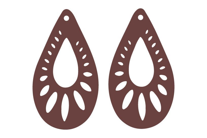 Σετ των 3 Intra απο ξύλο plywood 3mm-4mm πάχος Αφρικανικά σκουλαρίκια, , κοσμήματα Δίασταση 3x3 cm INTRAFABR-36754222