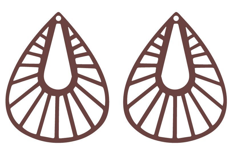 Σετ των 3 Intra απο ξύλο plywood 3mm-4mm πάχος Αφρικανικά σκουλαρίκια, , κοσμήματα Δίασταση 3x3 cm INTRAFABR-36754243