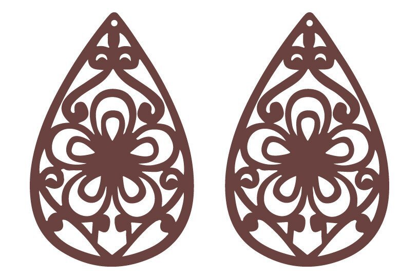 Σετ των 3 Intra απο ξύλο plywood 3mm-4mm πάχος Αφρικανικά σκουλαρίκια, , κοσμήματα Δίασταση 3x3 cm INTRAFABR-36754191