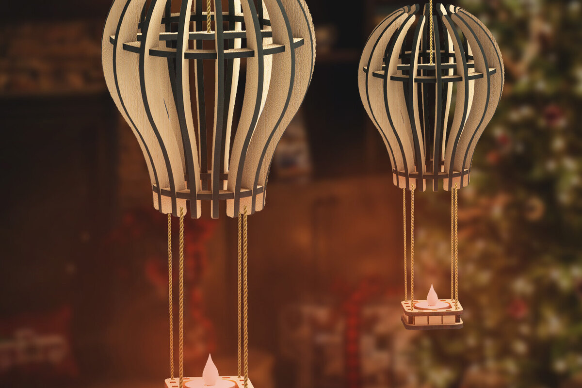 Σετ των 2 Intra απο ξύλο plywood 3mm-4mm πάχος Στήριγμα ρεσώ αερόστατου για λέιζερ Δίασταση 15x15 cm INTRAFABR-79580244